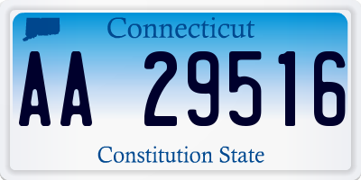 CT license plate AA29516