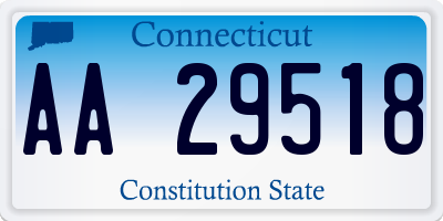 CT license plate AA29518