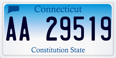 CT license plate AA29519