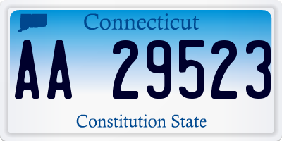 CT license plate AA29523