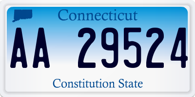 CT license plate AA29524