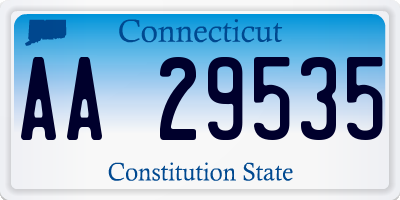 CT license plate AA29535