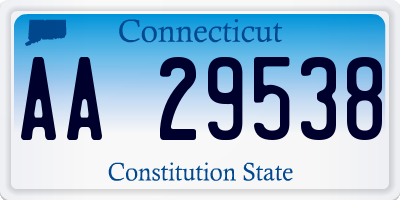 CT license plate AA29538