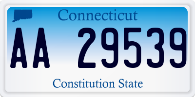 CT license plate AA29539