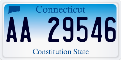 CT license plate AA29546