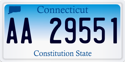 CT license plate AA29551