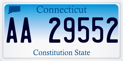 CT license plate AA29552
