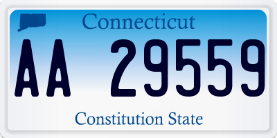 CT license plate AA29559