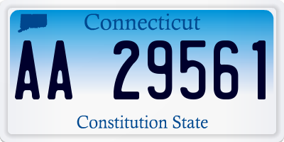 CT license plate AA29561