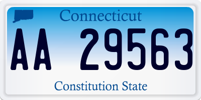 CT license plate AA29563