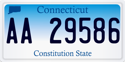 CT license plate AA29586