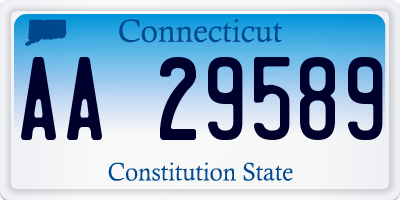 CT license plate AA29589