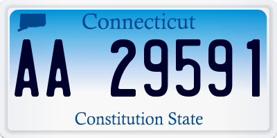 CT license plate AA29591