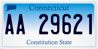 CT license plate AA29621