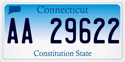 CT license plate AA29622