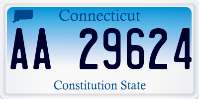 CT license plate AA29624