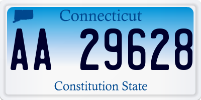 CT license plate AA29628
