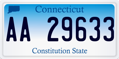 CT license plate AA29633