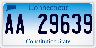 CT license plate AA29639
