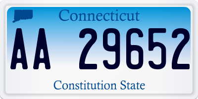 CT license plate AA29652