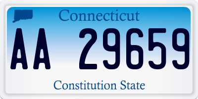 CT license plate AA29659