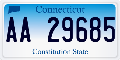 CT license plate AA29685