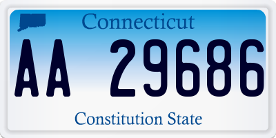 CT license plate AA29686