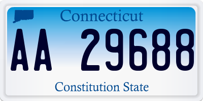 CT license plate AA29688