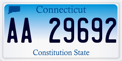 CT license plate AA29692