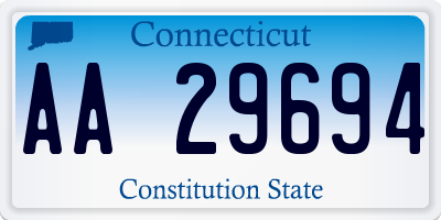 CT license plate AA29694