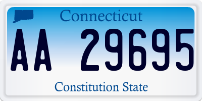 CT license plate AA29695