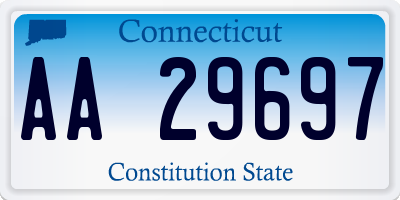 CT license plate AA29697