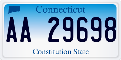 CT license plate AA29698