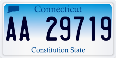CT license plate AA29719