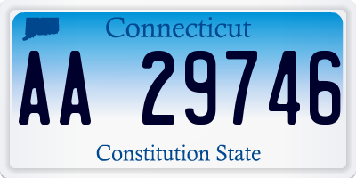 CT license plate AA29746