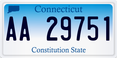 CT license plate AA29751