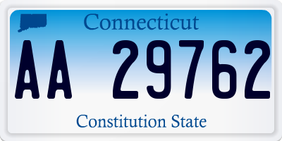 CT license plate AA29762