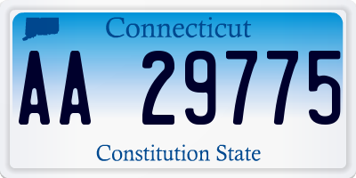CT license plate AA29775