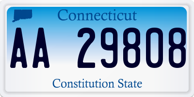 CT license plate AA29808