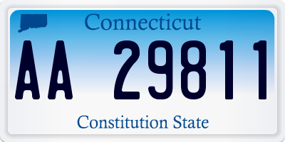 CT license plate AA29811