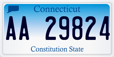 CT license plate AA29824