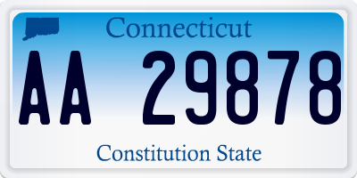 CT license plate AA29878