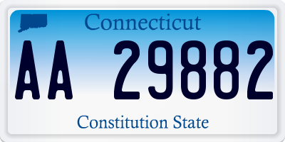 CT license plate AA29882