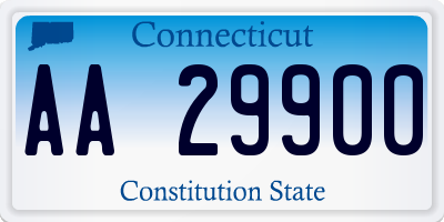 CT license plate AA29900