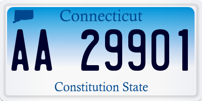 CT license plate AA29901