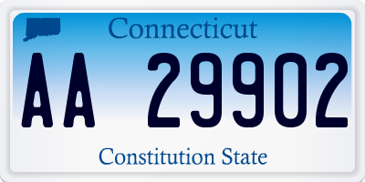 CT license plate AA29902