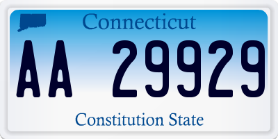 CT license plate AA29929
