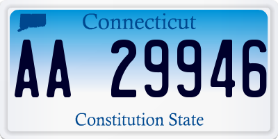CT license plate AA29946