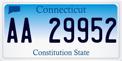 CT license plate AA29952