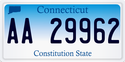 CT license plate AA29962